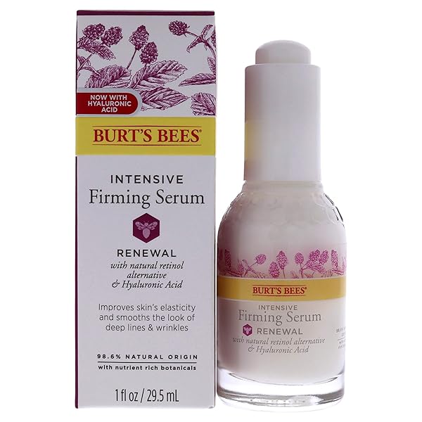 BURT’S BEES RENEWAL INTENSIVE FIRMING SERUM WITH BAKUCHIOL NATURAL RETINOL ALTERNATIVE – 1 OUNCE (PACKAGING MAY VARY)