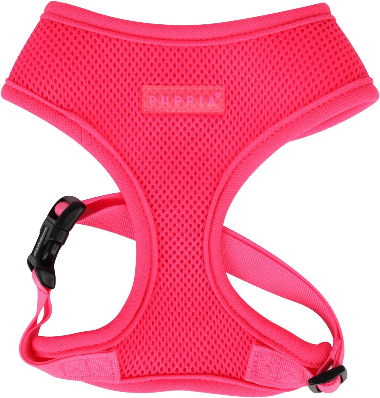 Puppia Neon Dog Harness for small and medium dogs - Super soft and comfortable - Also usable as Puppy Harness, Pink, XL