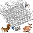 10 Packs Bird Wire Spikes, Bird Repellent Devices Outside, Fence Bird Spikes Strips Deterrent, Pigeon Deterrent for Birds Crow, Cat, Raccoon, Woodpecker Deterrent for Outside to Keep Birds Away, Gone