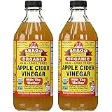 Bragg USDA Gluten Free Organic Raw Apple Cider Vinegar, 16 Fl Oz (Pack of 2)