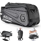 West Biking Bike Rear Seat Bag - Bicycle Trunk Pannier Bag, 8.6L Capacity Waterproof Bike Carrier Backseat Bag, Double Water 