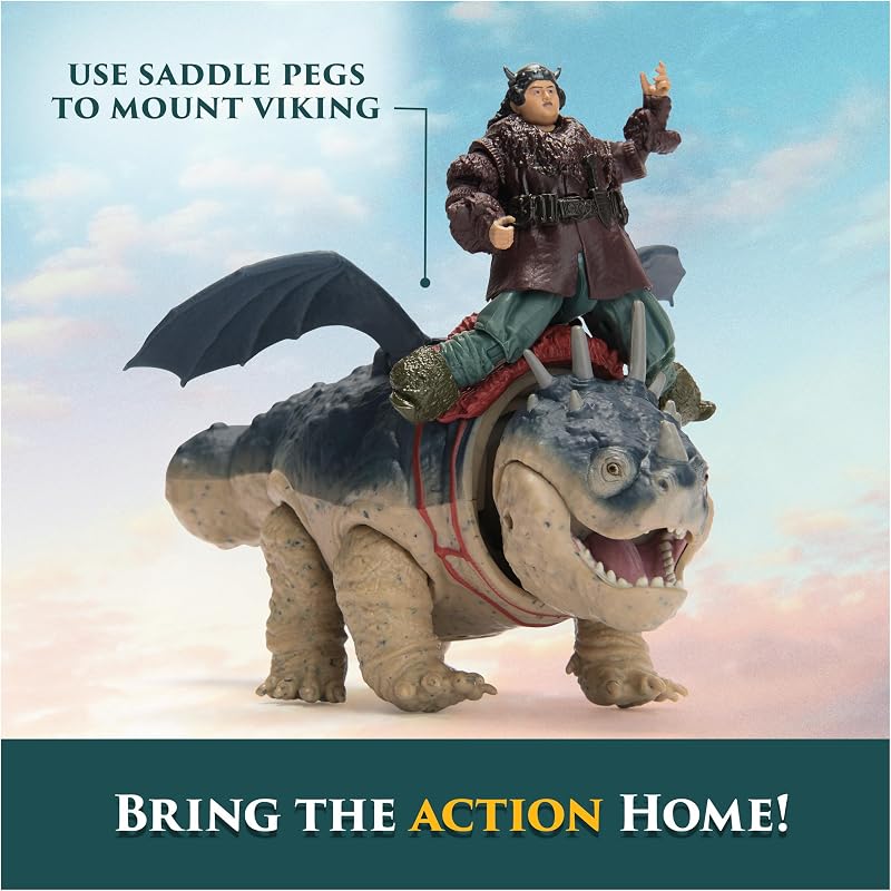 - Pack Figura Dragón y Vikingo: Gronkel y Patapez de Cómo Entrenar a Tu Dragón - Figuras de Acción Articuladas - Juguetes Niños 4 Años + - Regalo Niño 4 Años +