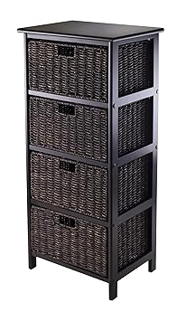 Amazon.com - Winsome Omaha Storage Rack with 4-Foldable Basket - Home