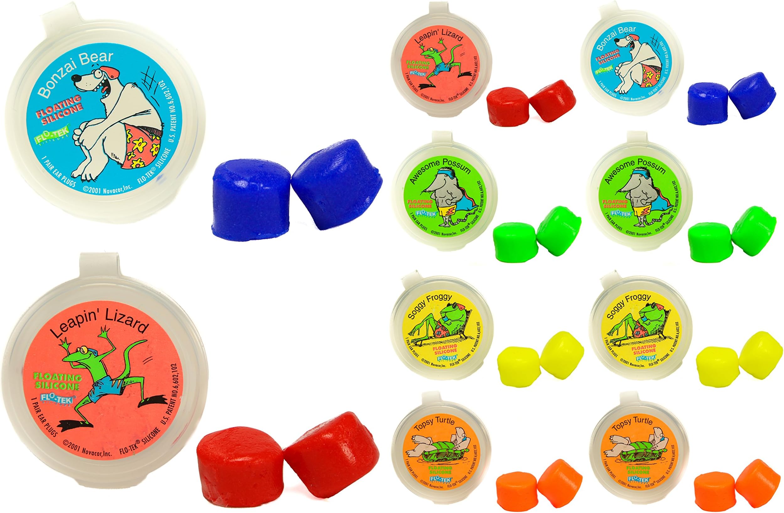 Putty Buddies Floating Earplugs 10-Pair Pack - Soft Silicone Ear Plugs for Swimming & Bathing - Invented by Physician - Keep Water Out - Premium Swimming Earplugs - Doctor Recommended