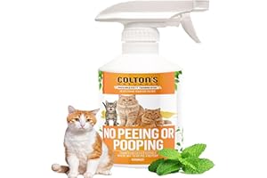COLTON'S NATURALS NO Pee No Poop CAT Potty Training Spray, 100% Natural - Non-Toxic Spray to Prevent Peeing & Pooping- Natural No Urine Marking Scent Corrector No Mark - Keep Off Litter Training Prevents Kitten