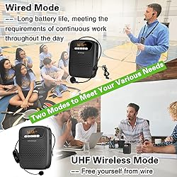 Portable Voice Amplifier Wireless & Wired Headset