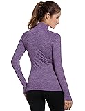 Meaneor Women's Workout Tee Long Sleeve Running Gym