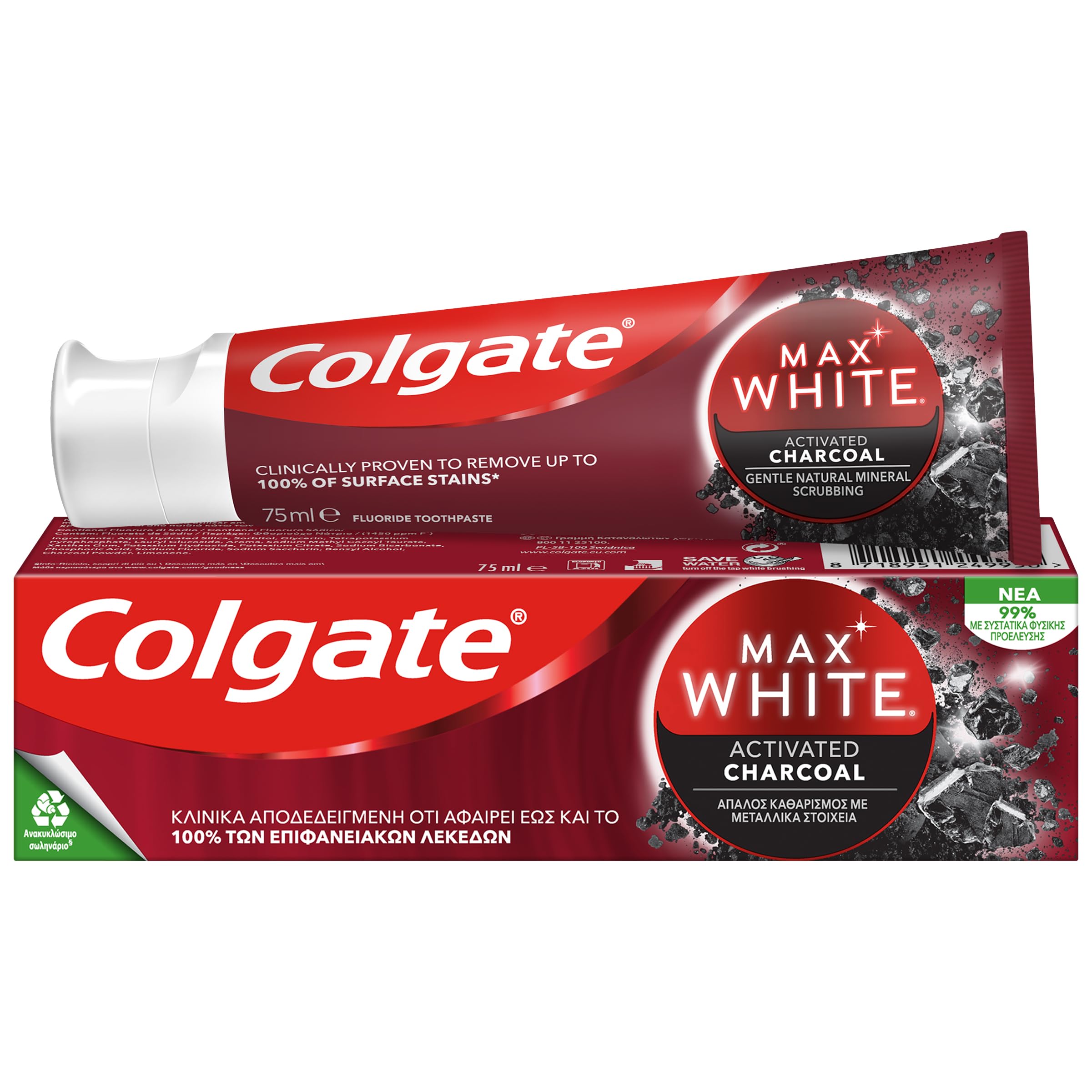 COLGATE 75ml TP Max White, Charcoal
