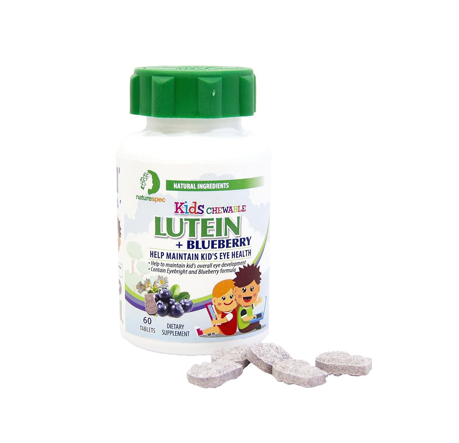 Nature Spec Kids Chewable Lutein eye supplement blueberry Zinc taurine