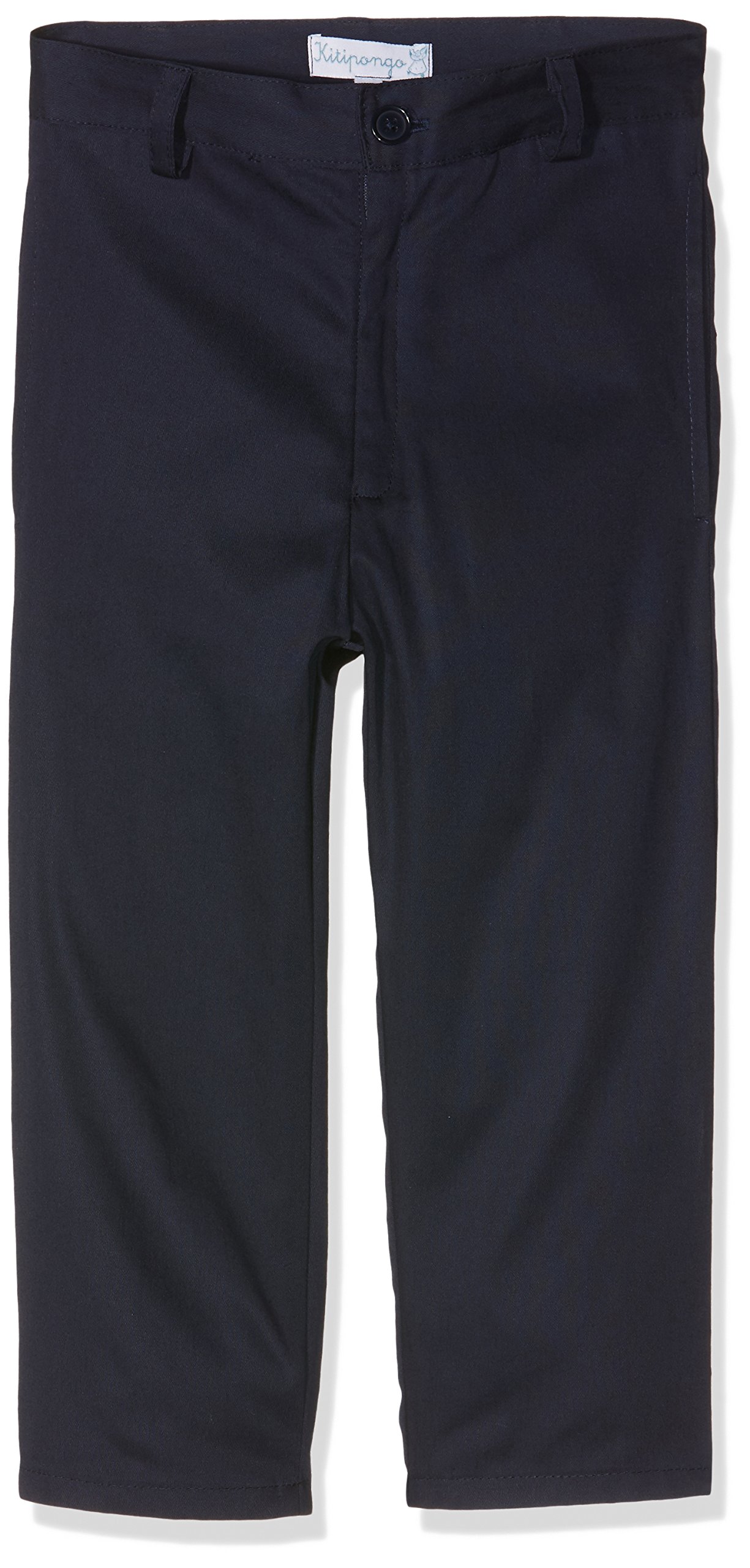 Kitipongo Baby_Boy's Pantalón Azul Marino, bolsillos en costuras Trouser, Navy, 18-24 Months