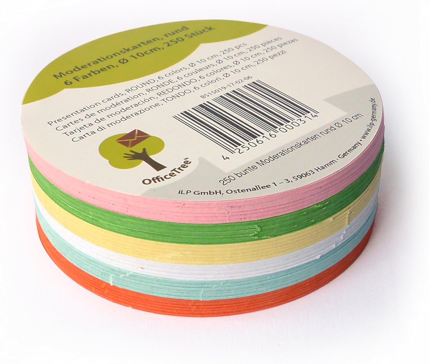 OfficeTree 250 x Flash Cards Round ⌀ 10cm, 6 Colours, 150gsm, Moderation Cards Indispensable for Presentation and Moderation - Image 3