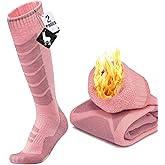 MAGISDU Alpaca Wool Ski Socks 2Pair Knee High Thermal Warm Winter Thick Cushion Compression Snow Snowboarding Hunting Outdoor