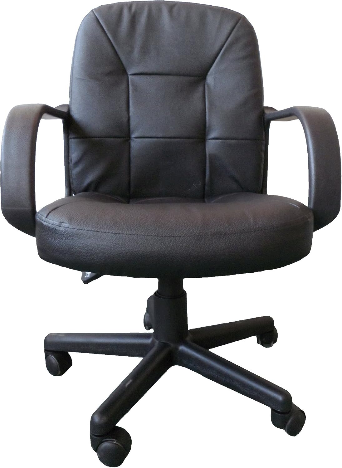 Eliza Tinsley Medium Back Leather Faced Armchair, Black - Image 4