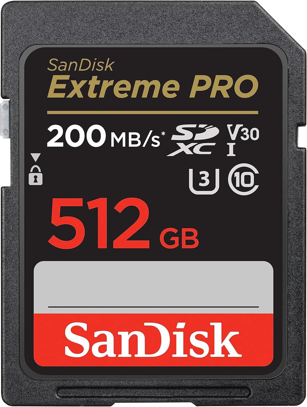 SanDisk Extreme Pro SDXC 512GB Memory Card UHS-I U3 V30 200MB/s 4K