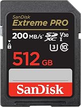 SanDisk Extreme Pro SDXC 512GB Memory Card UHS-I U3 V30 200MB/s 4K