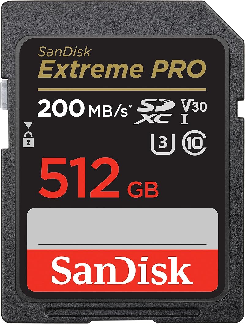 SanDisk Extreme Pro SDXC 512GB Memory Card UHS-I U3 V30 200MB/s 4K