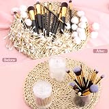 Tbestmax 3 Pack Small Qtip Jar Apothecary Jar Clear Makeup Organizer 10 Oz view 5