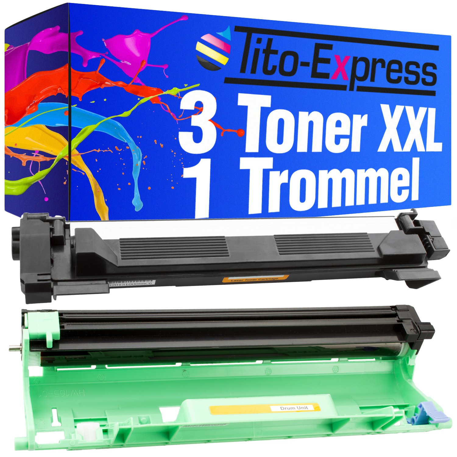 3 Toner & Drum XXL Replaced Brother DR1050 TN1050 DCP-1510 DCP-1512 MFC-1810 MFC-1815 HL-1110 HL-1112 Platinum Serie