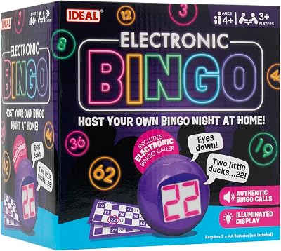 Ideal Electronic Bingo Game | Family Fun | 3+ Players | Ages 8+