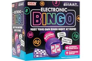 Ideal | Electronic Bingo: Host Your own Bingo Night at Home! | Family Games | 3+ Players | Ages 8+