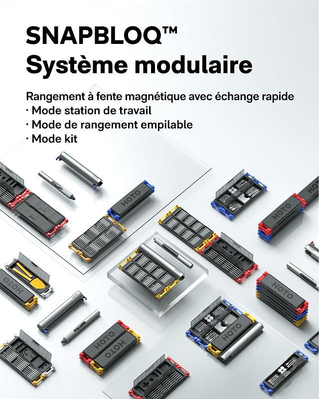 SNAPBLOQ D-A03 Kit de perceuses électriques sans fil à 3 vitesses, LED, 20 en 1 Kit portable pour bijoux, résine, plastique, bois, bricolage