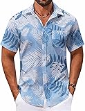 COOFANDY Mens Sunflower Shirt Short Sleeve Shirts
