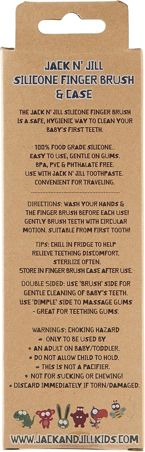 Jack N' Jill Soft Silicone Baby Finger Toothbrush, Baby Toothbrush for 6 to 12 Months, Gentle Oral Cleaning, Travel Size - Image 5