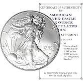 2026 U.S. Silver Eagle 1 oz Brilliant Uncirculated with our Smyrnacoin Certificate of Authenticity Dollar Uncirculated US Mint