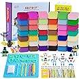 Air Dry Clay 42 Colors, Modeling Clay for Kids, DIY Model Magic Clay, Molding Clay Kit with Sculpting Tools, Non-Sticky Soft and Super Light, Arts and Crafts Gift for Boys Girls Kids.