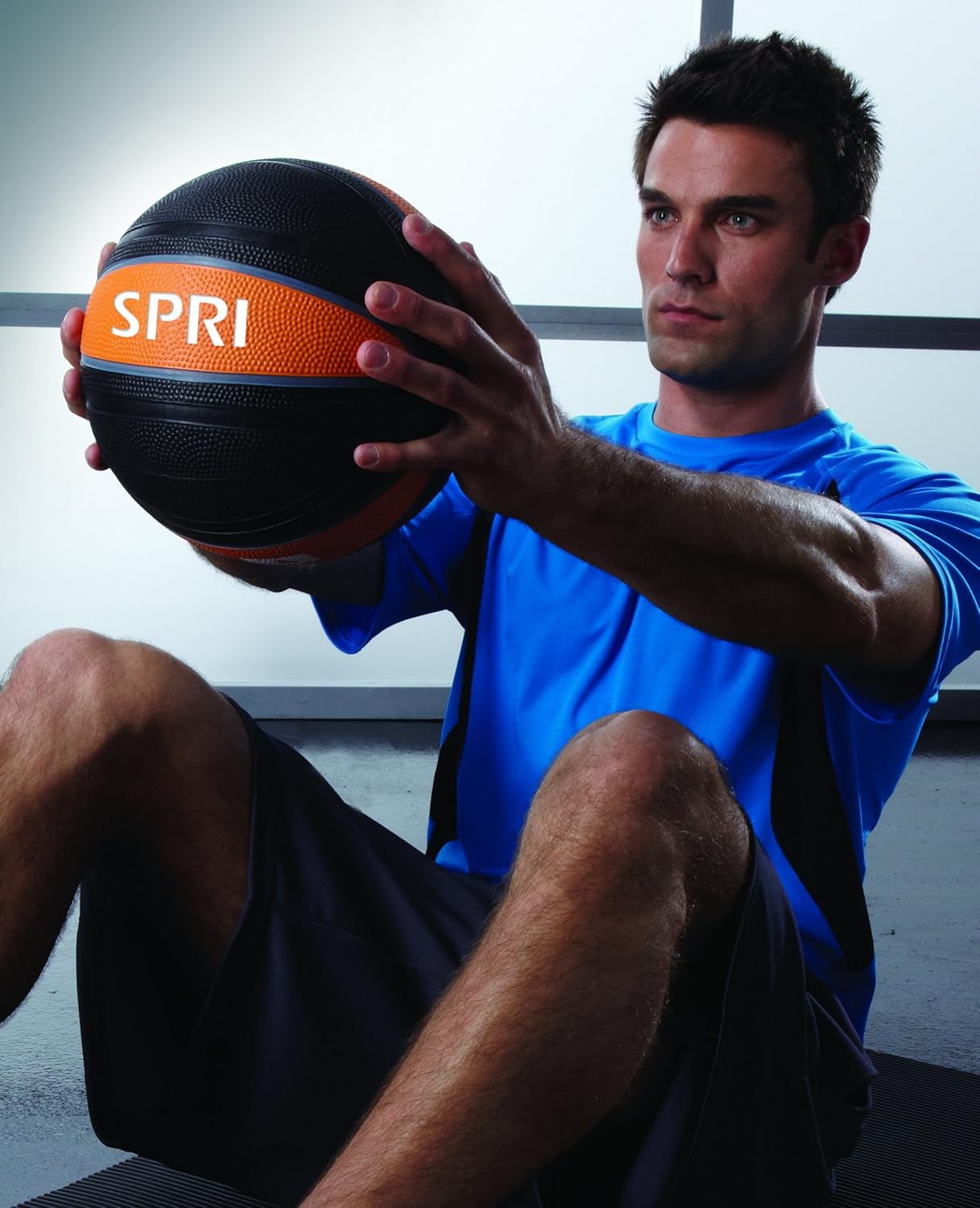 SPRI Xerball Medicine Ball Thick Walled Durable Construction with Textured Surface, Purple, 10-Pound : Weight Bars : Sports & Outdoors