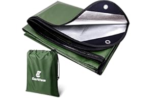 Heavy Duty Survival Emergency Blanket, Reusable Insulated Thermal Reflective Tarp 47”×83” All-Weather Emergency Mylar Thermal