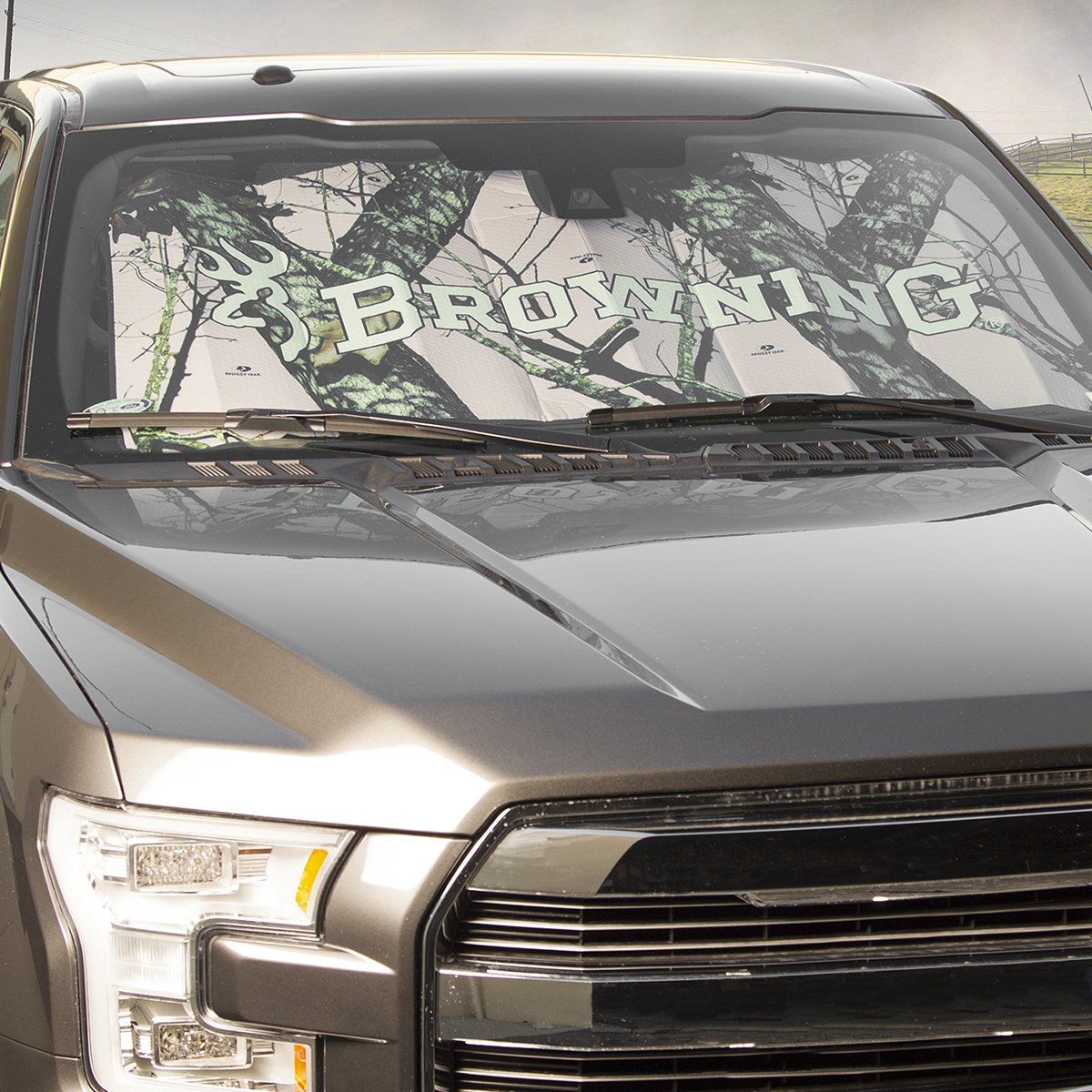 Windshield Sunshades Bws1005 Browning Windshield Shade 59x 27 Signature Products Group Spg Break Up Lifestyle Interior Accessories