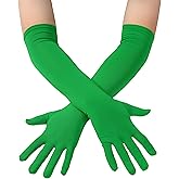 ATHX Men's and Women's Spandex Costume Gloves - 18" Length Stretchy Halloween Cosplay Long Opera Party Gloves