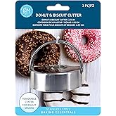 R&amp;M Donut &amp; Biscuit Cutter Combo 2.75" &ndash; Stainless Steel Round Baking Tool with Removable Center for Donuts, Biscuits &amp; Cookies