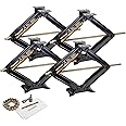 LIBRA Set 4 24" 6000lbs RV Trailer Camper Stabilizer Leveling Scissor Jacks w/Dual Power Drill sockets & mounting Hardware Set