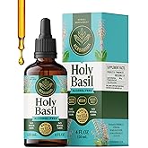 HERBAMAMA Tulsi Holy Basil Tincture - Vegan Mood & Relaxation Support with Holy Basil Leaf Extract Drops - Non-GMO, Alcohol & Sugar-Free Liquid Supplement, 84-Day Supply