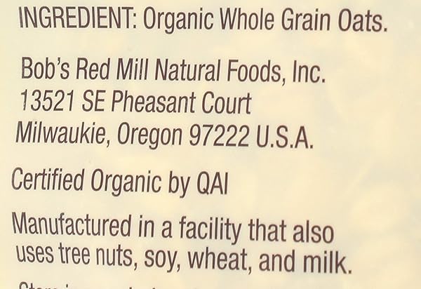 BOB’S RED MILL ORGANIC OLD FASHIONED ROLLED OATS, 16OZ (PACK OF 1) – NON GMO, WHOLE GRAIN, VEGAN, KOSHER