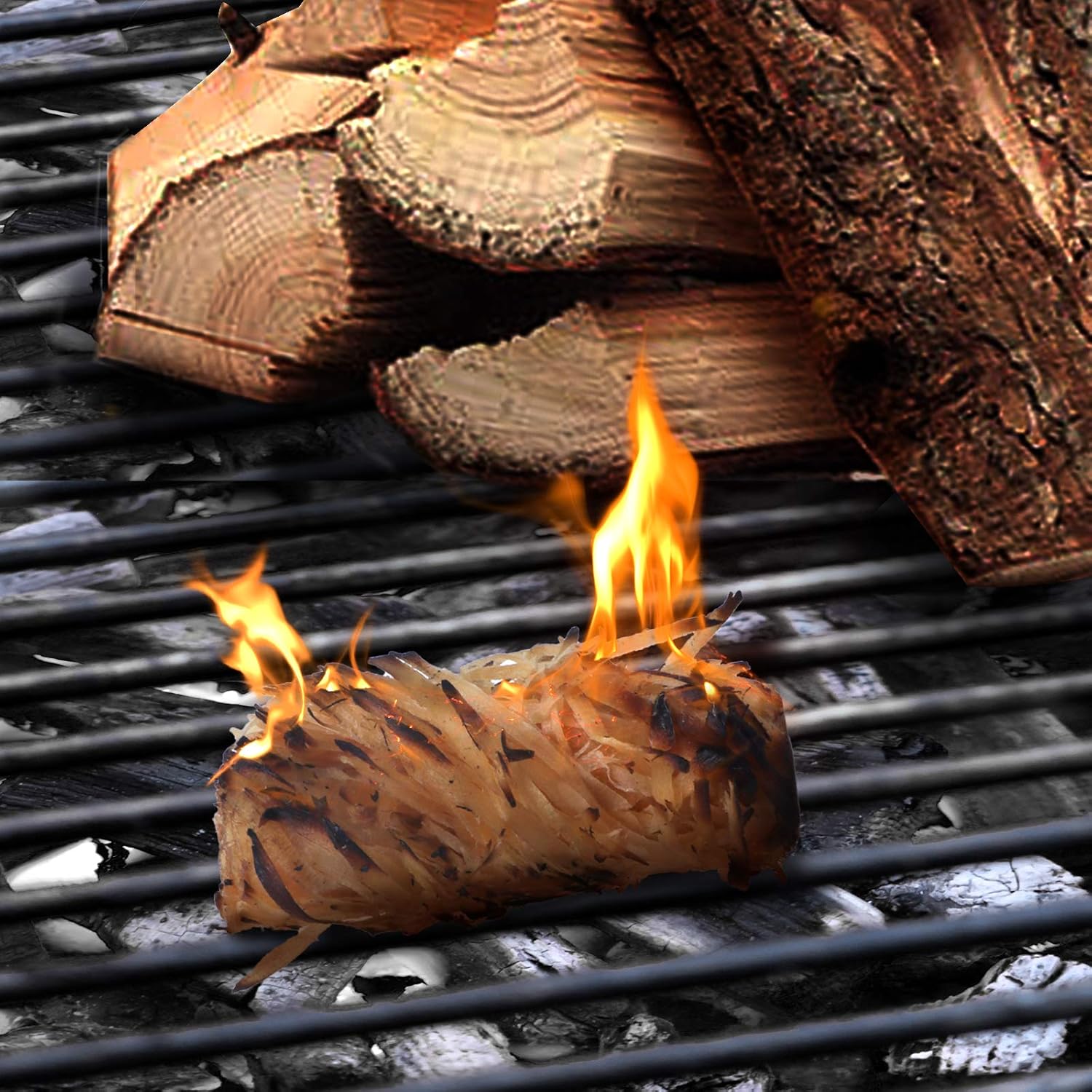 Obligatoryy Fire Starter for Indoor Fireplace Camping Grill BBQ Camp Fire Pit Charcoal Starters Quickly Ignite Charcoal and firewood 25P : Garden & Outdoor