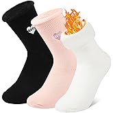 Soxbang Women's Thermal Boot Socks with Plush Lining - Ultra Warm Winter Socks for Extreme Cold, 3 Pairs US(5-9)