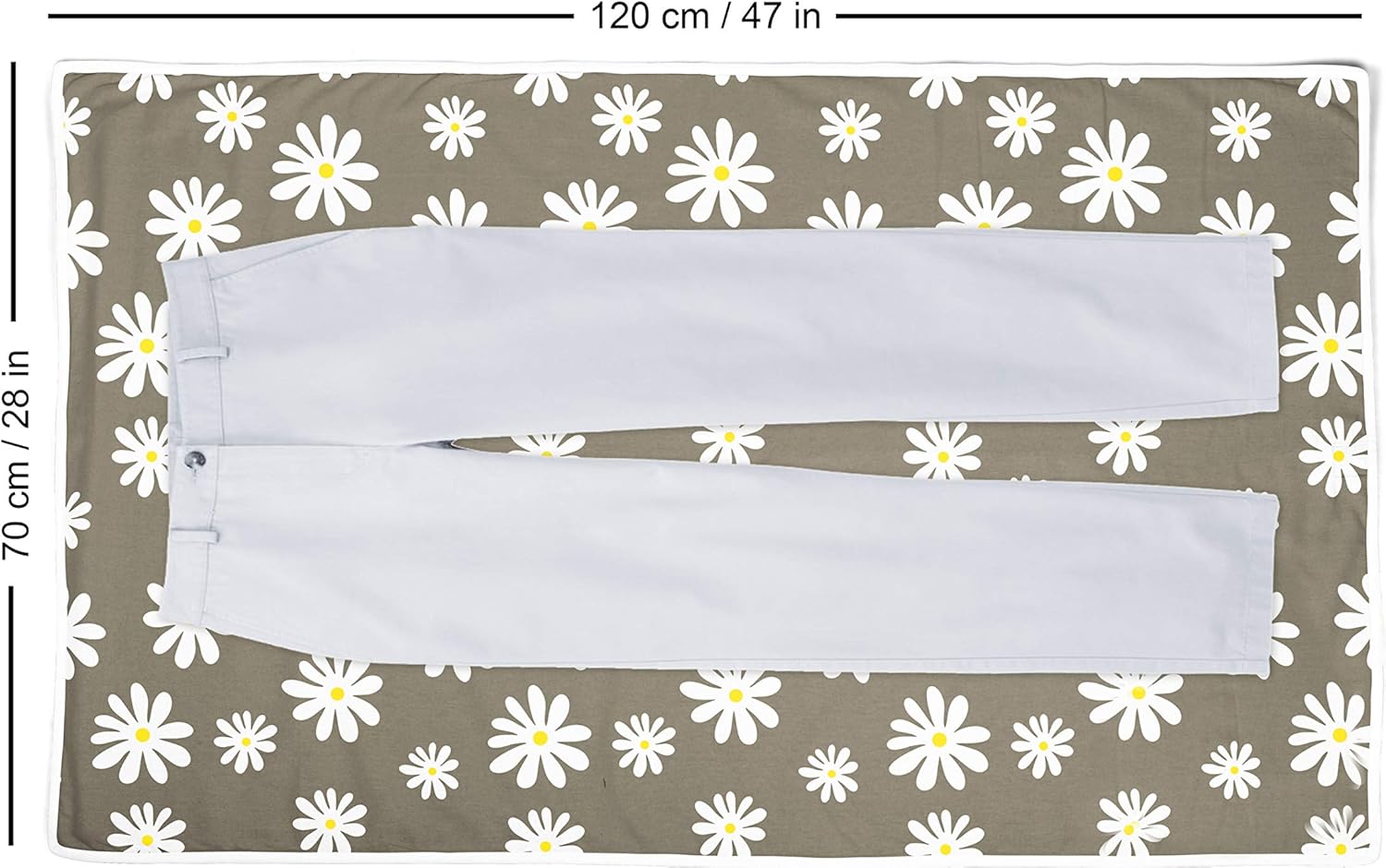 Encasa XO Ironing Mat/Pad (120x70 cm) with 3mm Padding & Silicone Iron Rest for Steam Pressing on Tabletop or Bed - Image 3