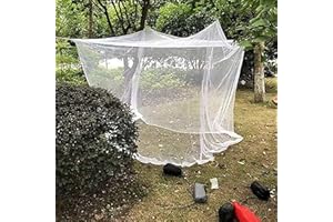 EMOPAW Outdoor Camping Mosquito Net, Large Size White Mesh Insect Netting for Camping, Picnic, Outdoor Trips (No-Opening 83"x79"x71")