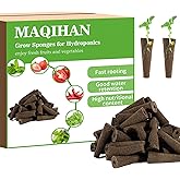 MAQIHAN 50 Grow Sponges for Hydroponics - Seed Pods for Garden Seed Starter Pods Growing System Plant for Seed Plugs Garden Cube Sponges Replacement