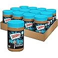 SKIPPY Creamy Peanut Butter Blended with Plant Protein, 16oz Plastic Jar, 12 Pack