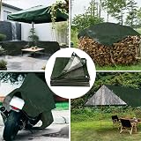 Onarway Tarpaulin 3m x 3m 105GSM Waterproof Heavy-Duty Green view 7