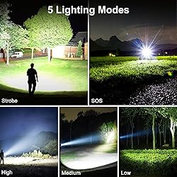 BengMxj Rechargeable LED Flashlights, 990000 High