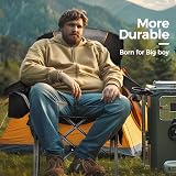 ALPHA CAMP Camping Chair Heavy Duty Up to 200 kg Folding Chair with Cup Holder view 6