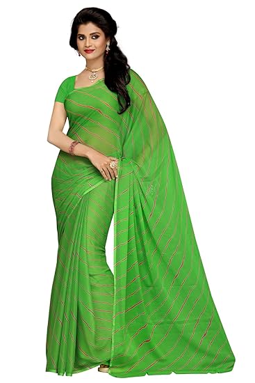 Synthetic Without Blouse Piece Saree