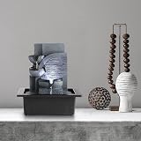Dyna-Living Indoor Tabletop Fountain with LED Light Calming Water Sound view 3