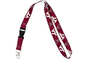 Desert Cactus Virginia Tech Lanyard Hokies VT Car Keys ID Badge Holder Lanyard Keychain Detachable Breakaway Snap Buckle (Maroon)