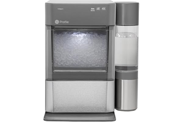 GE Profile Opal 2.0 XL with 1 Gallon Tank, Chewable Crunchable Countertop Nugget Ice Maker, Scoop included, 38 lbs in 24 hours, Pellet Ice Machine with WiFi & Smart Connected, Stainless Steel